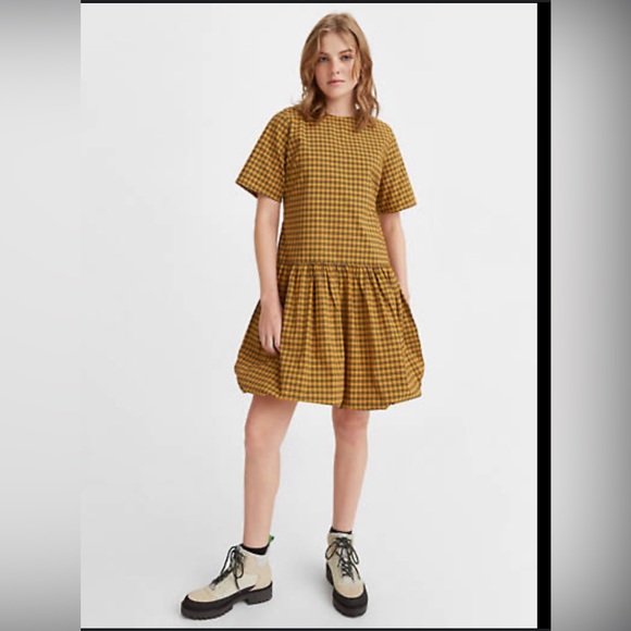 Levi's Dresses & Skirts - Levi’s Women Sz XS NWT dropped waist bubble skirt taffeta School Girl Y2K preppy